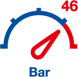 End pressures 46 bar